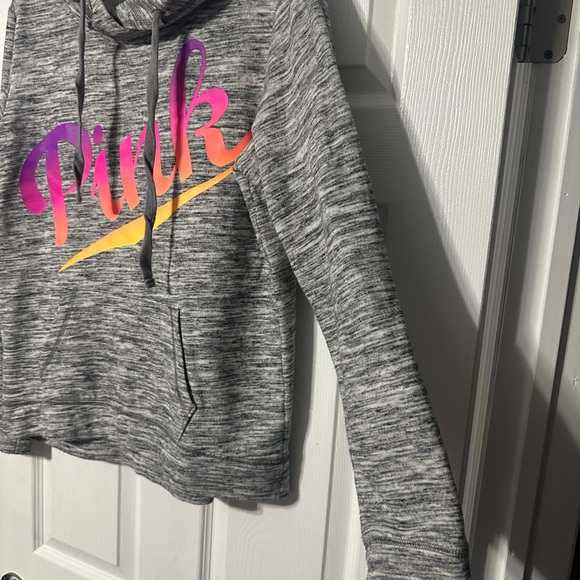 PINK Victoria's Secret Hoodie Sweatshirt with Colorful Graphic Logo - Picture 8 of 15